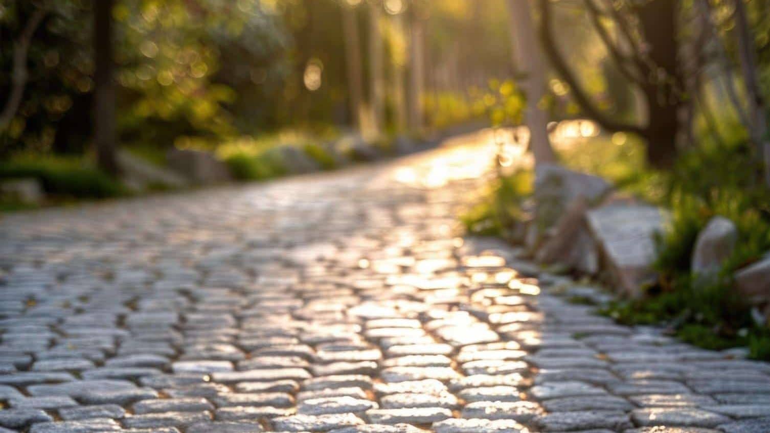 von Unkraut befreiter Weg